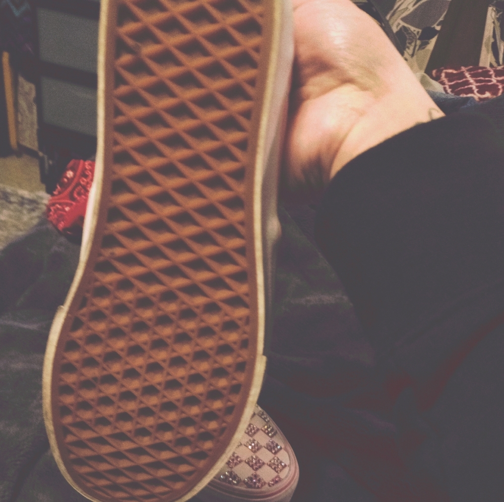Ladies size 7 bedazzled VANS - Picture 2 of 3